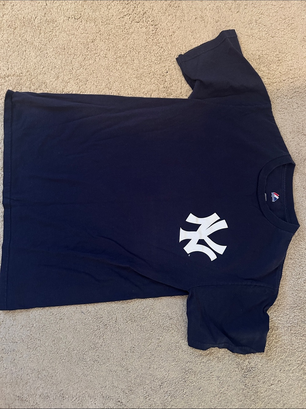 Navy Jeter T-Shirt with White NY Yankee Logo